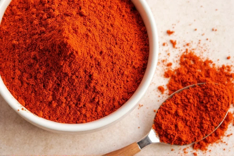 Various paprika alternatives arranged on kitchen counter including tomato paste, Aleppo pepper, chipotle powder, and cayenne