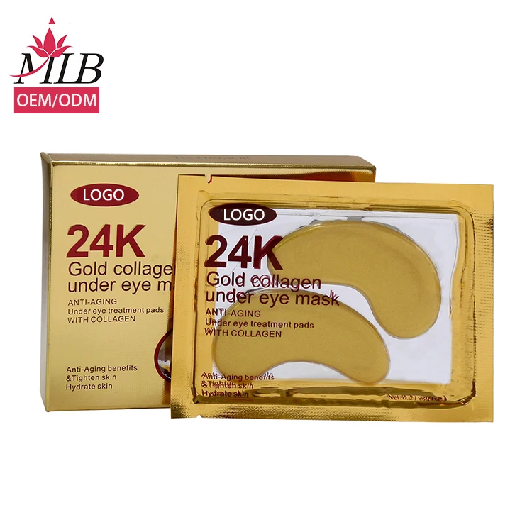 

Wholesale luxury golden collagen anti-dark under eye pads private label undereye custom gel eye mask cosmetic skin care eyemask