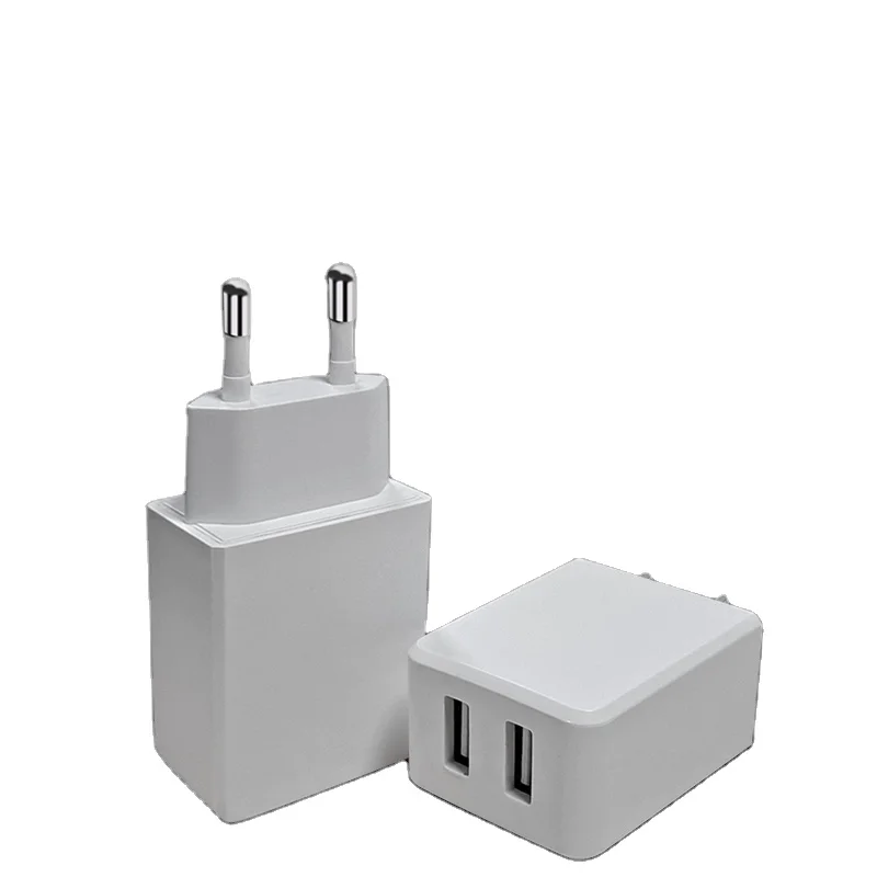 

2 USB Wall Travel Charger Adapter Fast Mobil phone charger Dual USB charging station, White /black