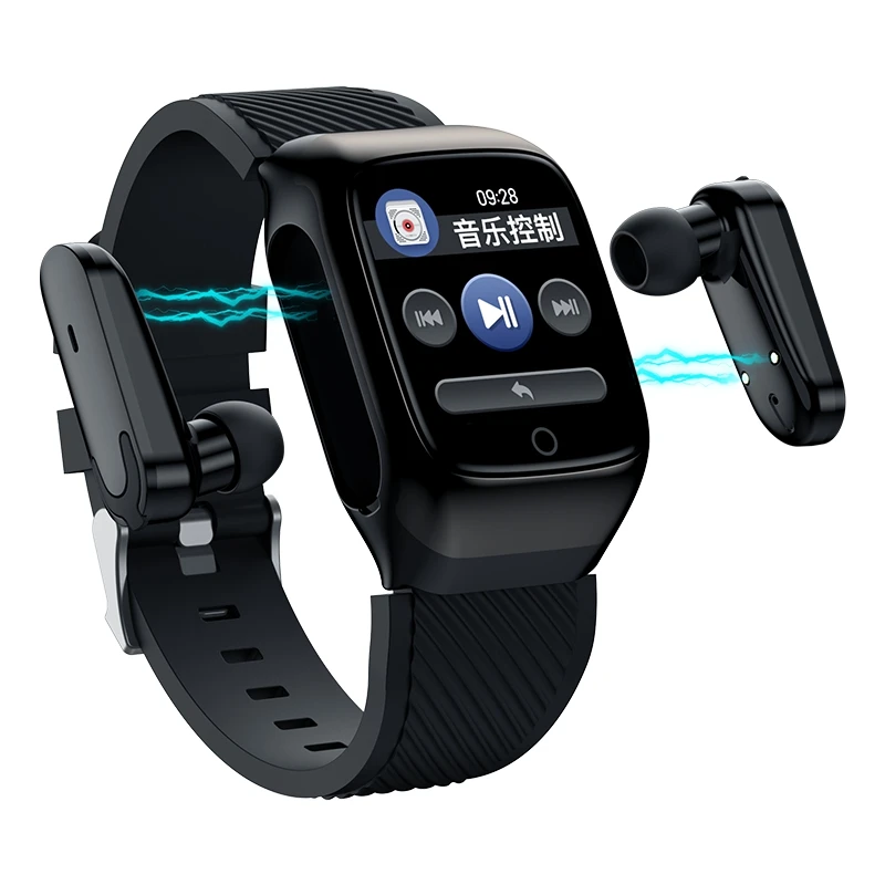 

S300 2 in 1 Sport Smart Bracelet With Wireless In Ear Earphone Heart Rate Blood Pressure Smart Watch Earphone Headset