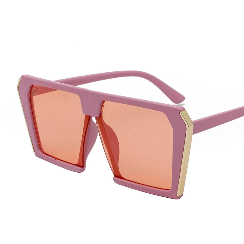 

Hot selling plastic frame sunglasses high quality beautiful women big frame square sunglasses