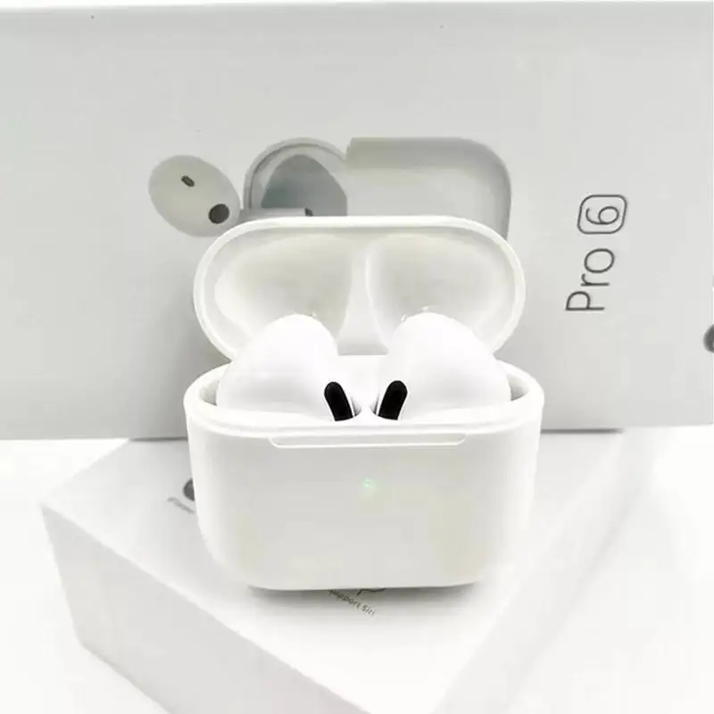 

Dropshipping new arrivals Pro6 Tws Mini Call Earbuds Stereo Headphone Wireless Headset Earphones with Charging Box Pro 6 pro5 4, White