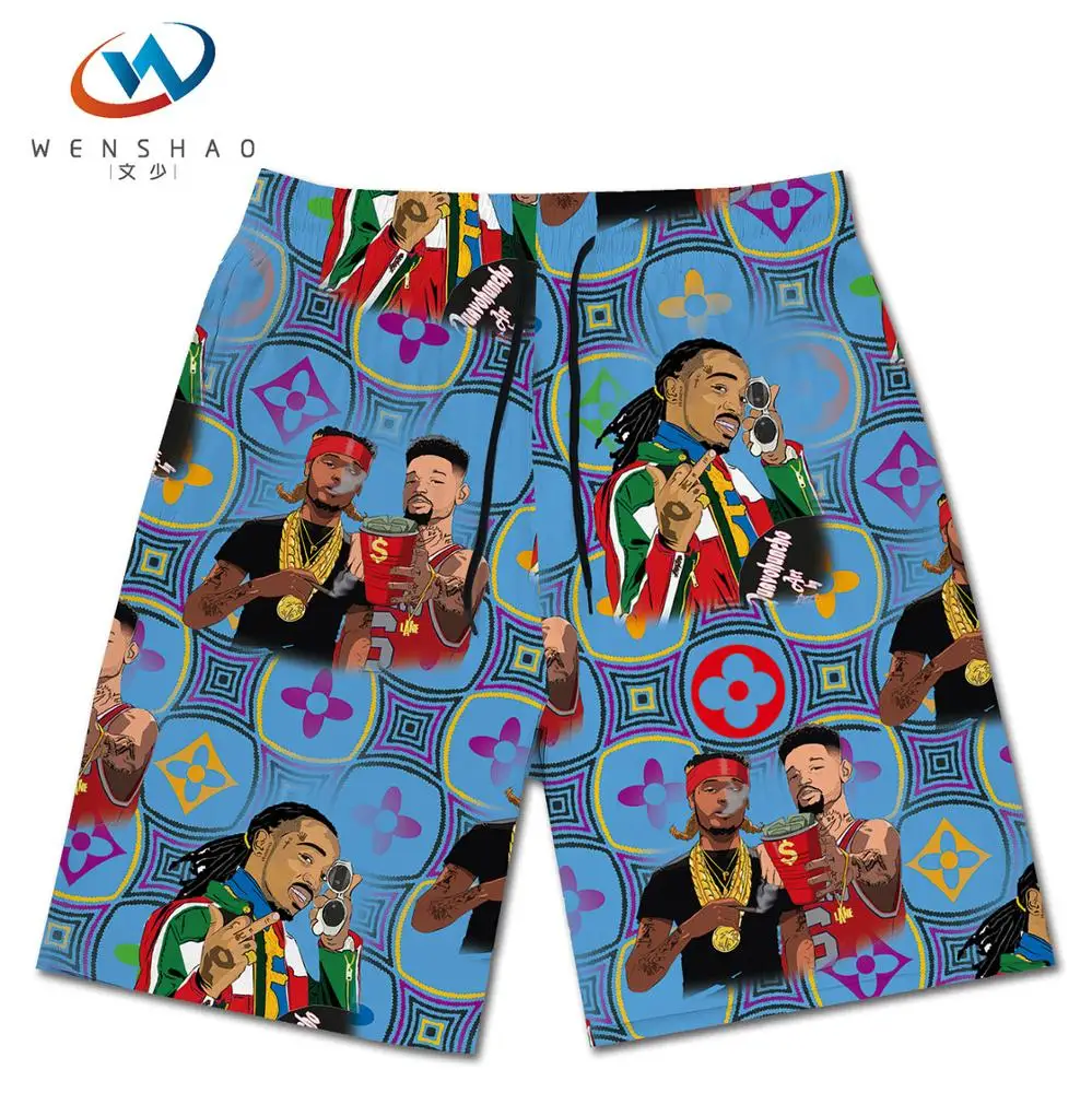 

China manufacturer hawaiian style custom casual beach board men's shorts, Gorgeous custom pattern decorative stripes