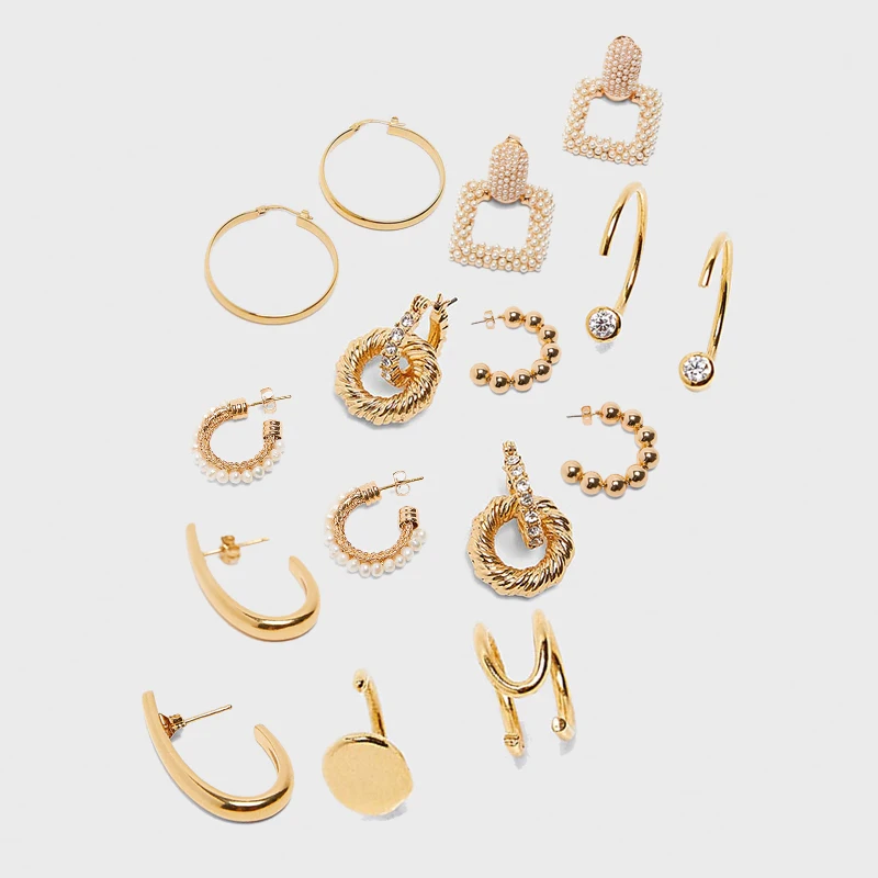 fashion summer color crystal earrings women