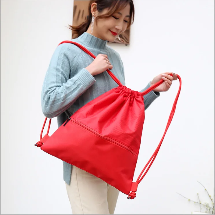 

RTSWY-709 custom LOGO drawstring bags Cheap Sports Gym Drawstring Backpack Nylon Draw String Bags