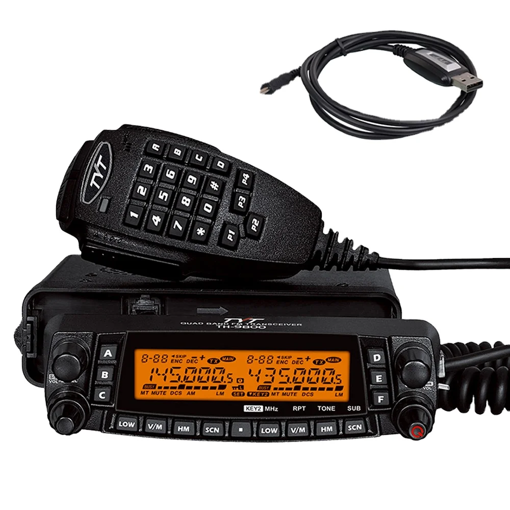 

TYT TH-9800 PLUS 50W Quad-Band Mobile Transceiver for Car communication Best vehicle mouted mobile radio For Public Security