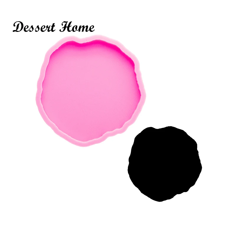 

DY0834 Shiny thickness 0.9cm Round Coaster Silicone Molds - Epoxy Resin Molds - DIY Geode Coasters Mould- Non-stick resin, Pink