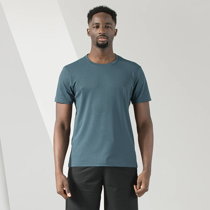 Custom Print logo Outdoor Running T-shirt Manufacturer Fabric 95% Nylon 5% Spandex Gym Quick Dry Slim Fit Sports Men t Shirt