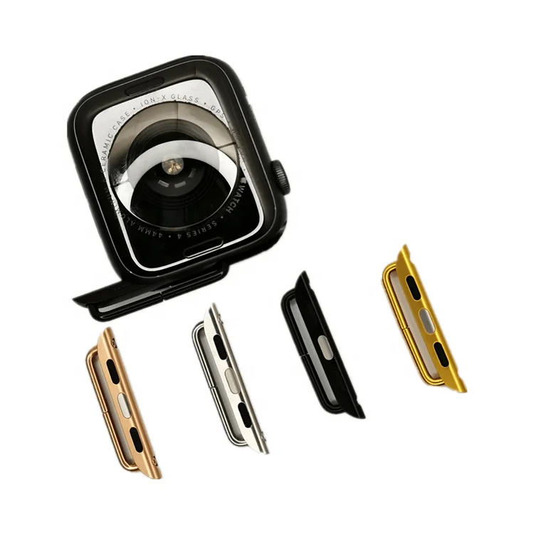 

hot sale for Apple WatchSE/6/5/ 4/3/2/1 representative with stainless steel strap joint connector, Black/silver/gold/rose gold