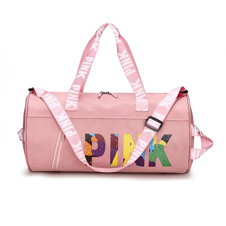 

Top Sales Weekend Travel Duffle Bag Women Waterproof Pink Gym Yoga Bags With Custom Logo, 7 color or customized