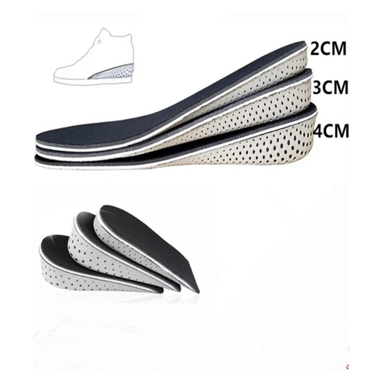 

Invisible Unisex 2cm 3cm 4cm Breathable Shoe Insole For Can be cut Leather Insole Height Insole