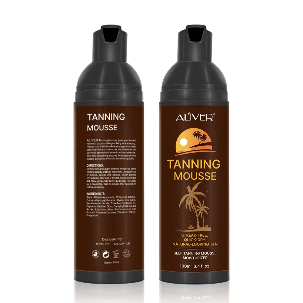 

OEM Private Label Organic Self Tanner Protect Sun Quick-Dry Tanning Mousse