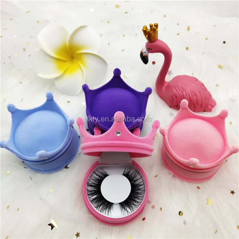 

Lashbox Vendor Glitter Lash Box Cases 3D Mink Fur Eyelashes Crown lash boxes