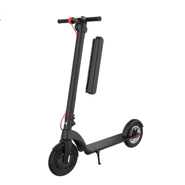 

China Wholesale Supplier Plug n Play Removable Battery 350w 10 Inch Adult Off Road 35 KM Electric Folding Scooters