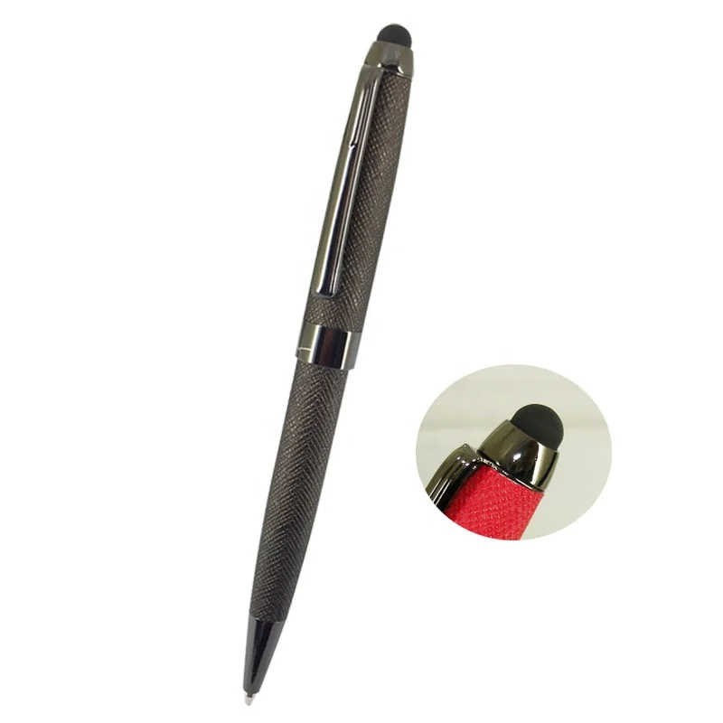 

ACMECN Cute Design Touch Stylus Pen with PU leather Fashion 2 in 1 Multi-function MB Style MetalTwist Fancy Capacitive Pen, Pms color