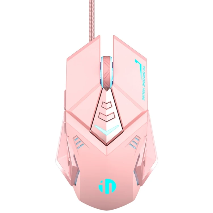 

China Manufacture Inphic PW5P 4800 DPI 7 Keys Home Computer USB Gaming Luminous Wired Mouse