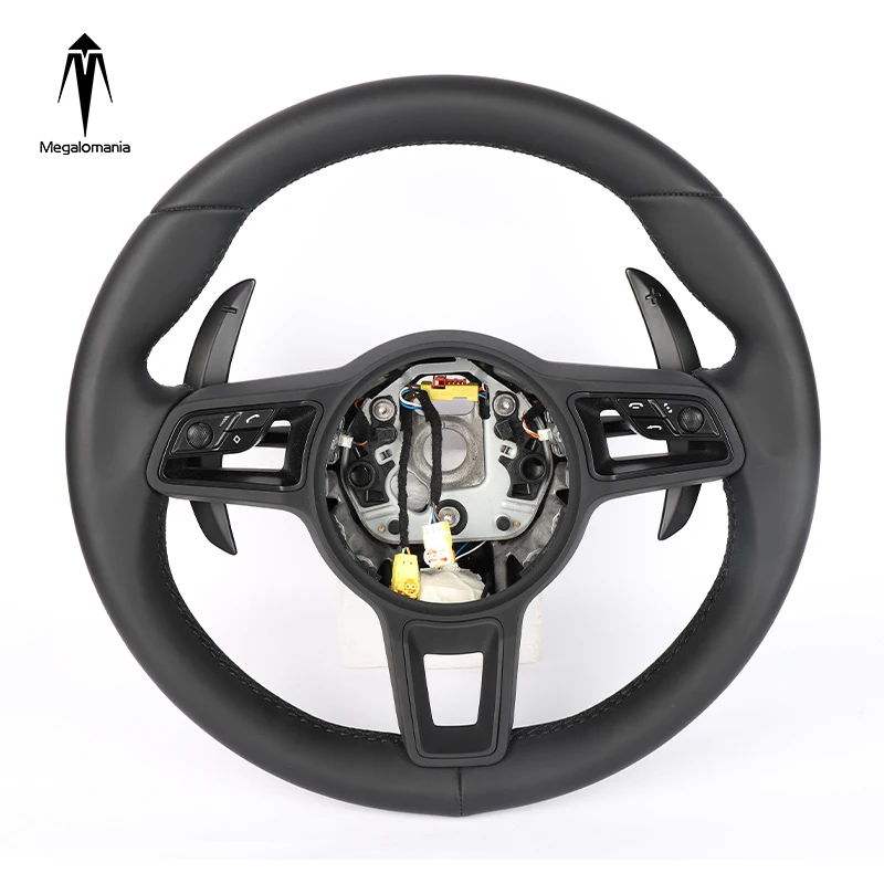 

Wholesale leather+carbon fiber steering wheel suitable for Porsc-he Panamera Cayenne Macan 718 911 918 Taycan Boxster models