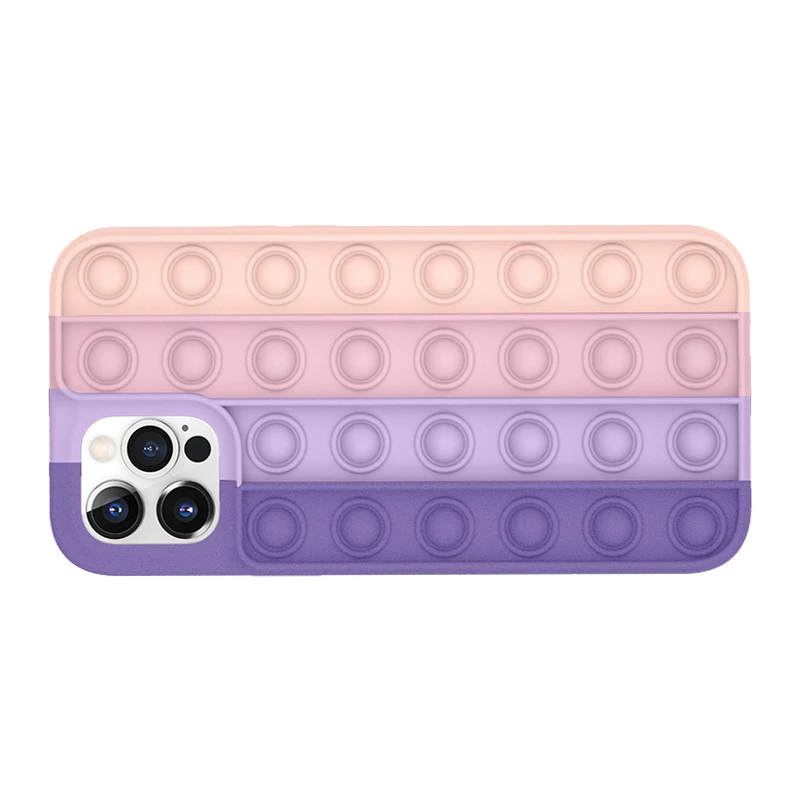 

Dropshipping Silicone Phone Case Reliver Stress Cover suitable for iPhone, Purple pink