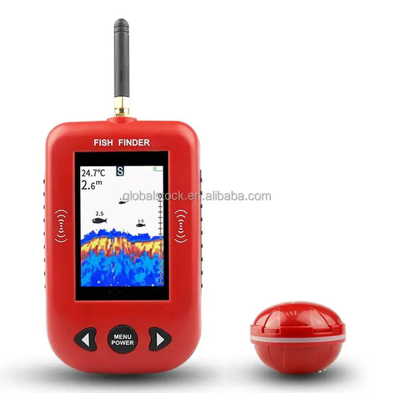 

Fish Finder Portable Fishfinder Wireless Smart Fish Finder Bracket Wholesale, Black/red