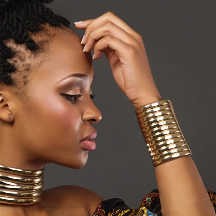 

Wholesale Women Oversized Collar Necklace Choker African Statement Necklace Jewelry