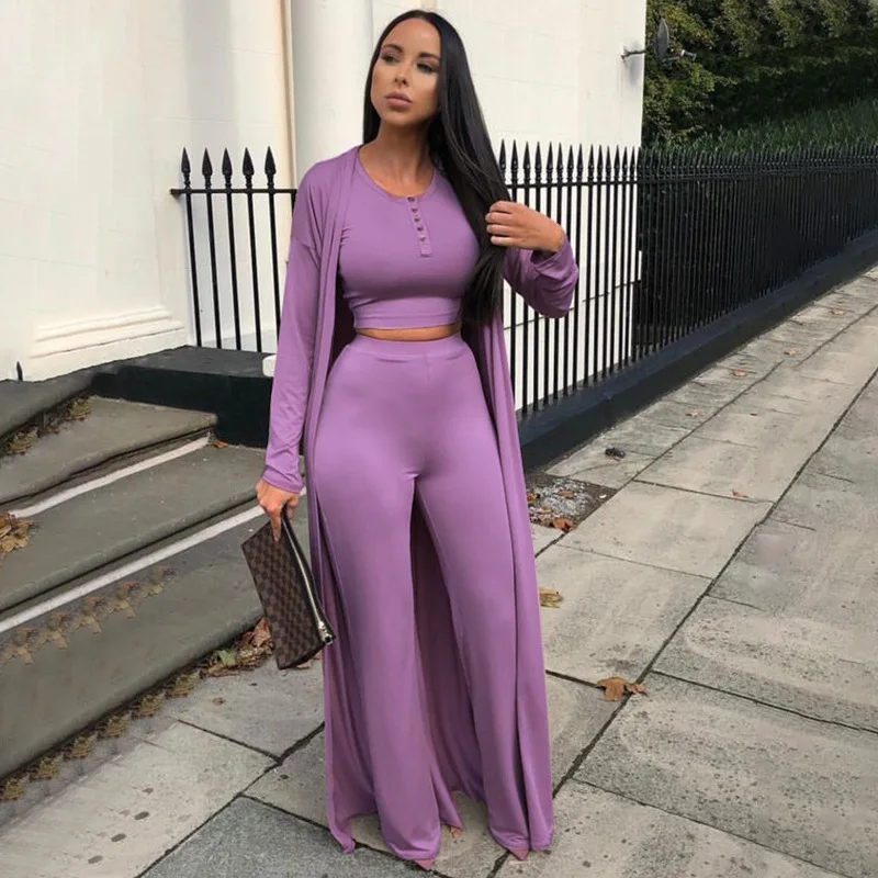 

2021 autumn new fashion solid color casual women's three-piece suit, Shown