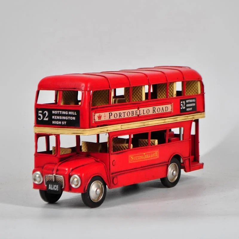 1905 Year Red Double Decker London Bus Model Vintage 1:24-scale Bus ...