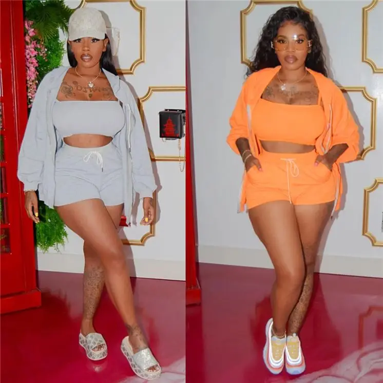 

EB-2082614 Ladies casual sets sweatshirt hoodie 3 piece women sets