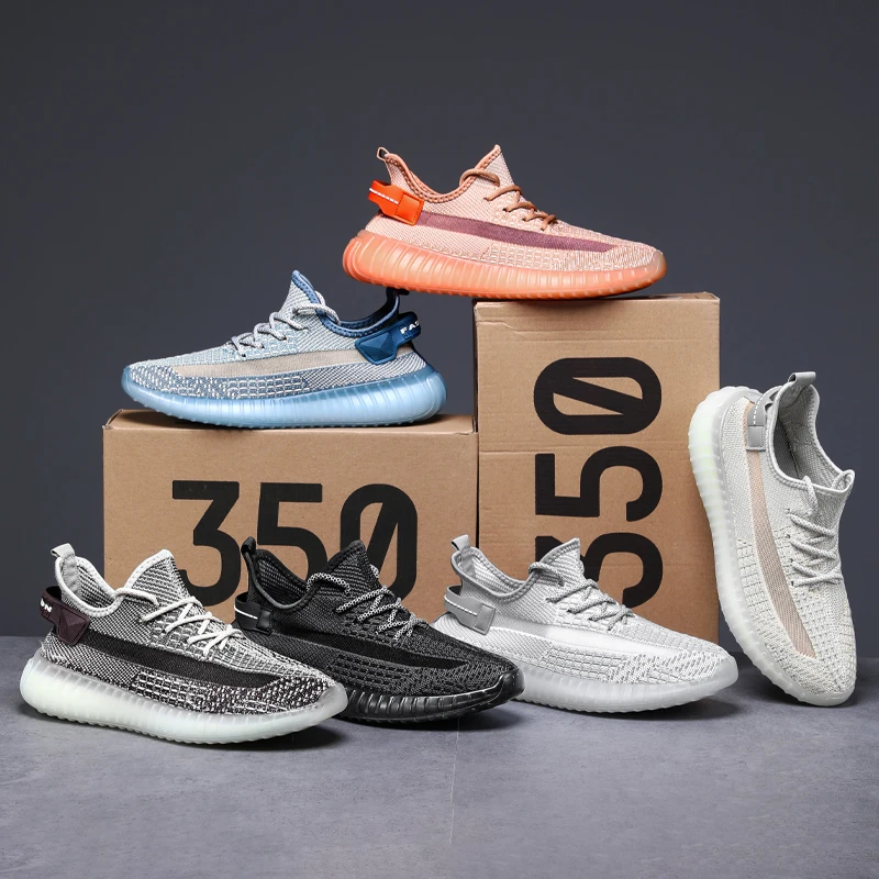 

Yeezy 350 V2 cost-effective version simulation popcorn combination bottom breathable elastic knit Yeezy running shoes, 6 colors