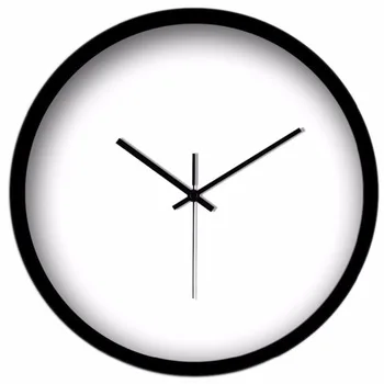 
Promotional gift 12 inch simple plastic frame glass cover custom design logo wall clocks 