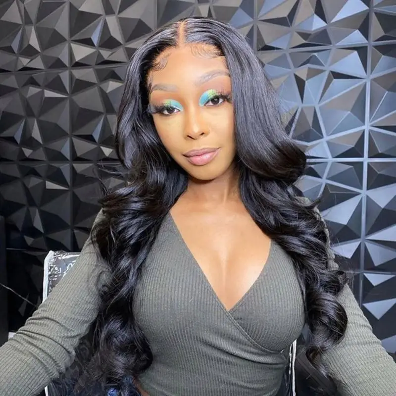 

100% Human Natural Wave 24 inch Virgin Cuticle Aligned Unprocessed Indian Virgin Full Lace Body Wave Hair Wigs