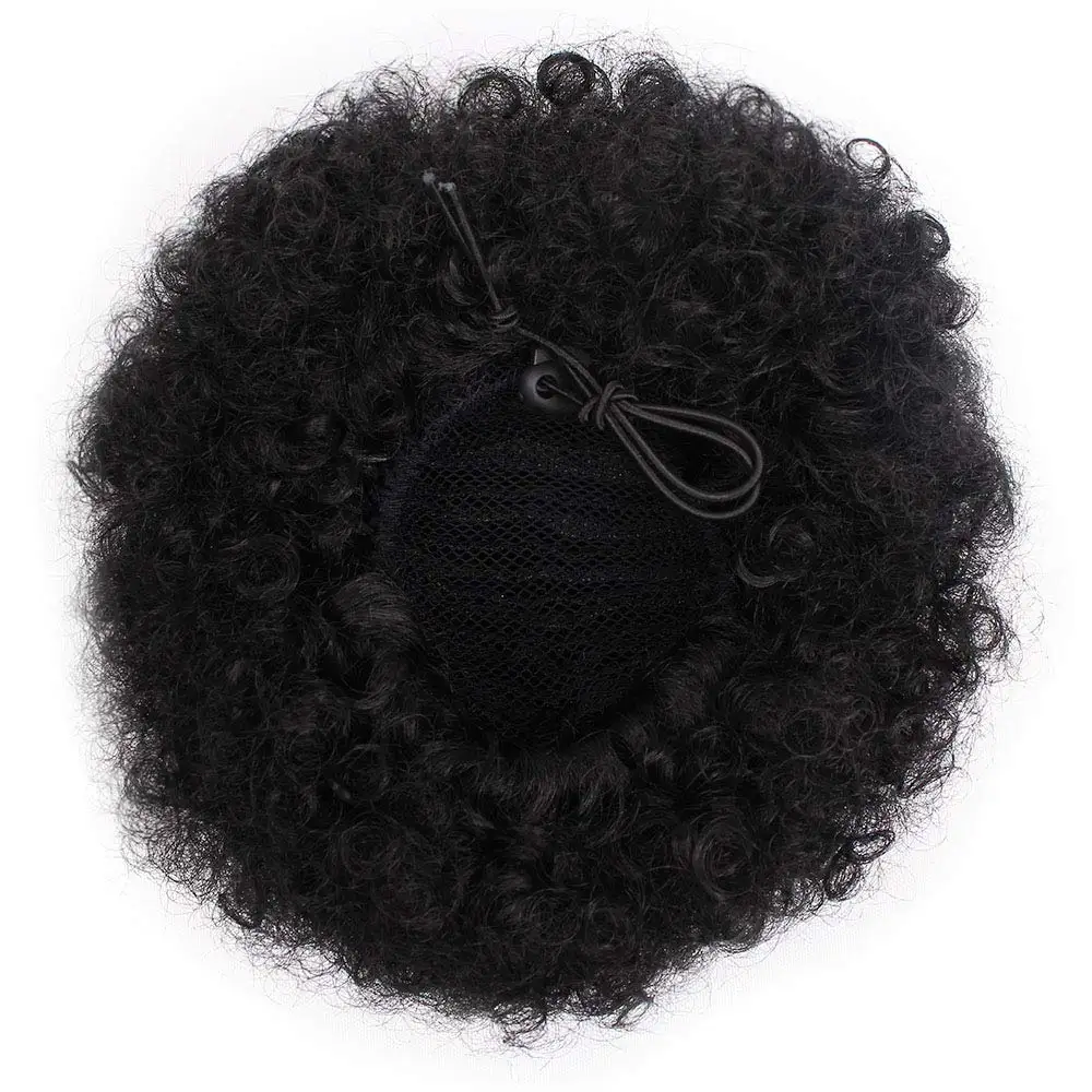 

AISI QUEENS Synthetic Curly Hair Ponytail African American Short Afro Kinky Curly Wrap Drawstring Puff Ponytail