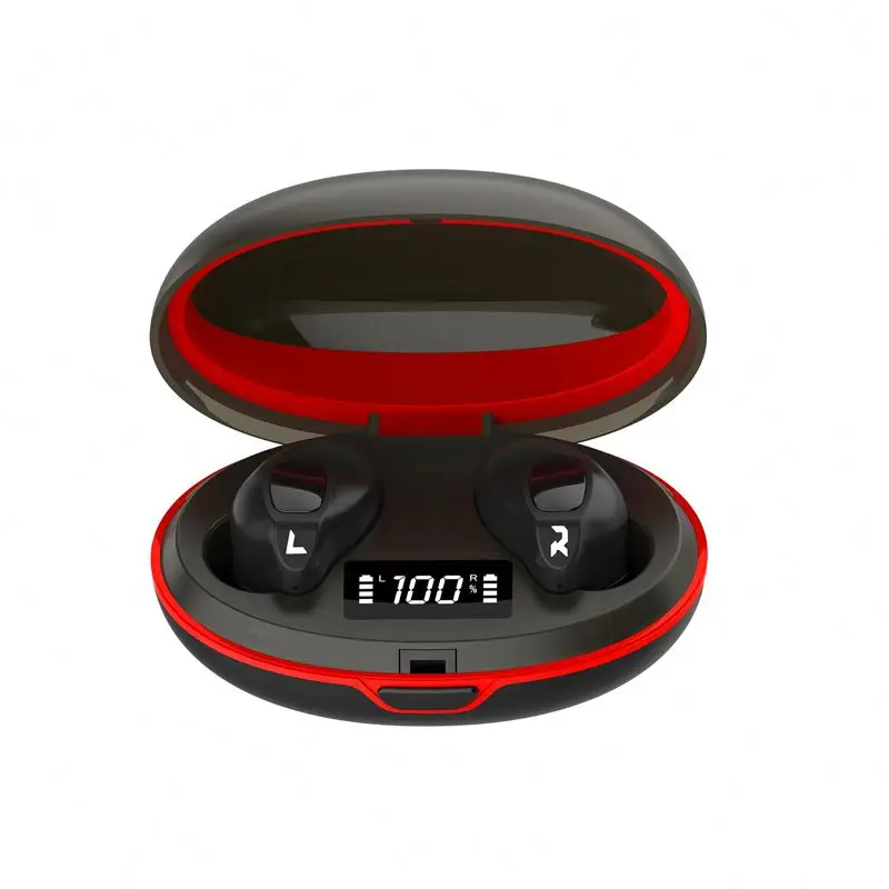 

Wholesale OEM ODM True Wireless Headphones A1 Stereo BT Earphone In-Ear Tws Ear Buds For Mobile Phone, Black red