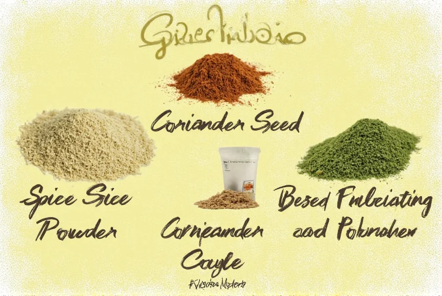 Chef tasting food while holding a spoon and spices nearby