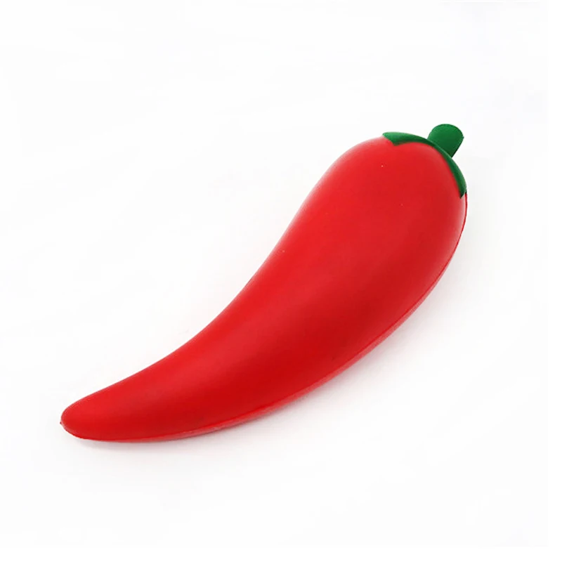 
Custom Simulation PU Foam Stress Reliever Toys Red Pepper Chilli Capsicum Squeeze Ball For Promotion 