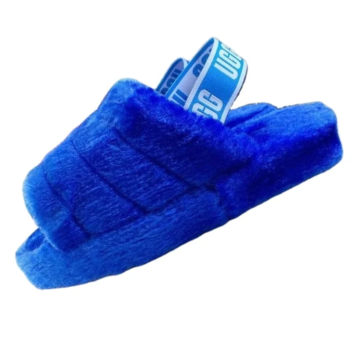 

Hot selling fur slippers, designer slippers, comfortable fur slippers
