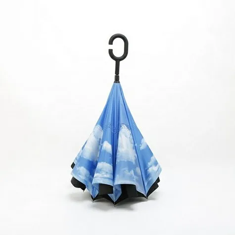 

High quality Cheap Price Windproof Reverse Umbrella Custom Logo Prints Branding Umbralla Umbrella, Multi-colors