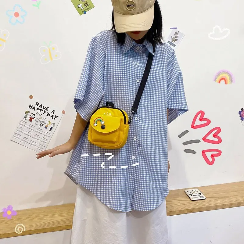 

Wholesale High Quality Women Crossbody Cute bags Simple Canvas mini Messenger Bags Sling shoulder bag for women, Customized color