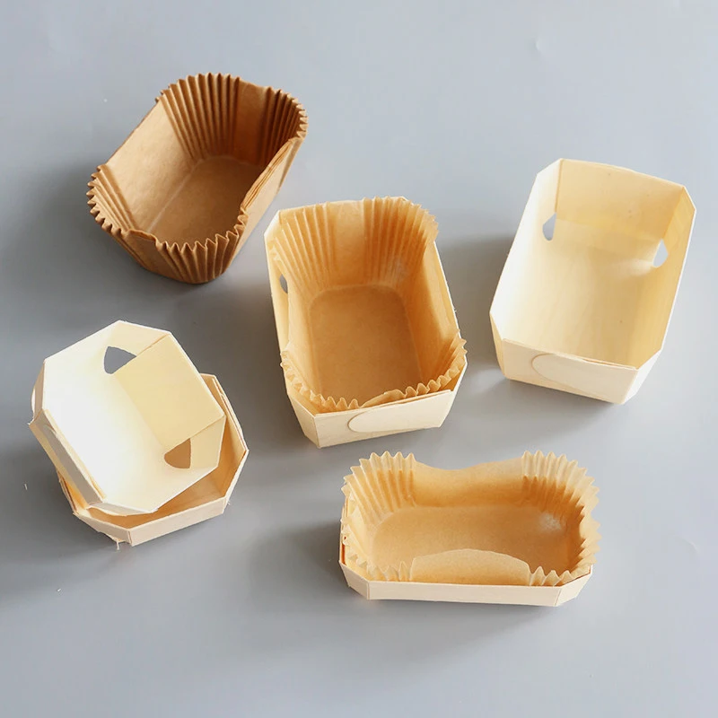 

Disposable Wooden Dinnerware Wood Bread Loaf Pan Baking Products Cake Tray Mold Tins For Baking