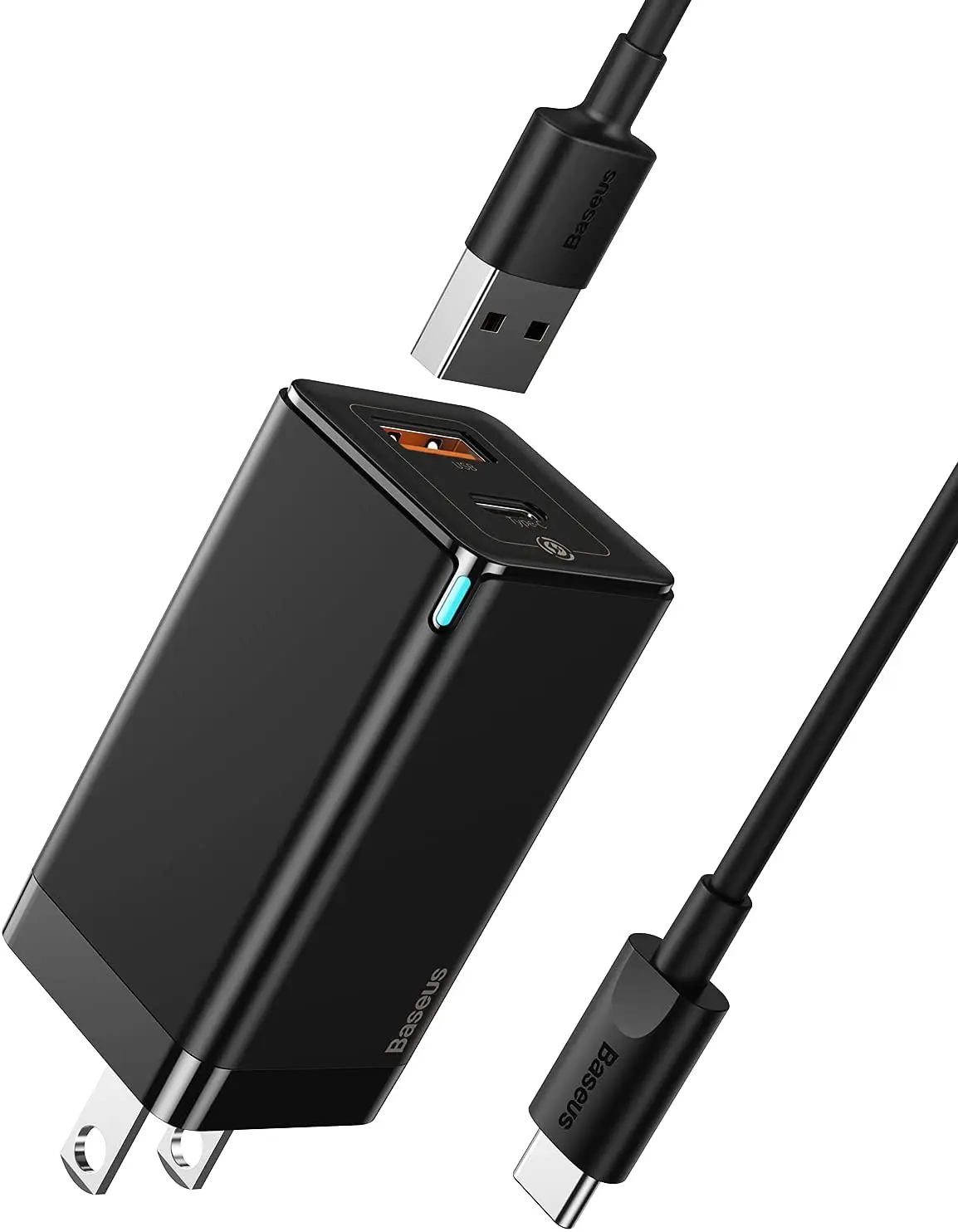 

Baseus 12v 45W mutifunction oplader typ c rapid chargeur telephon cargadores de telefono carga rapida gan wall charger adapter