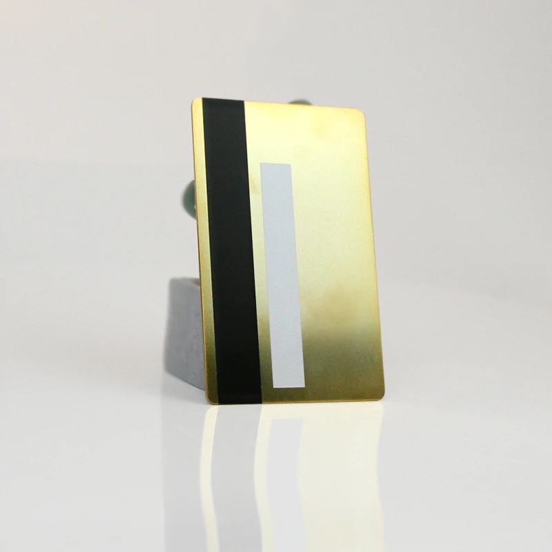 
24K gold plated gold bar stainless steel etched blank visa credit cards 