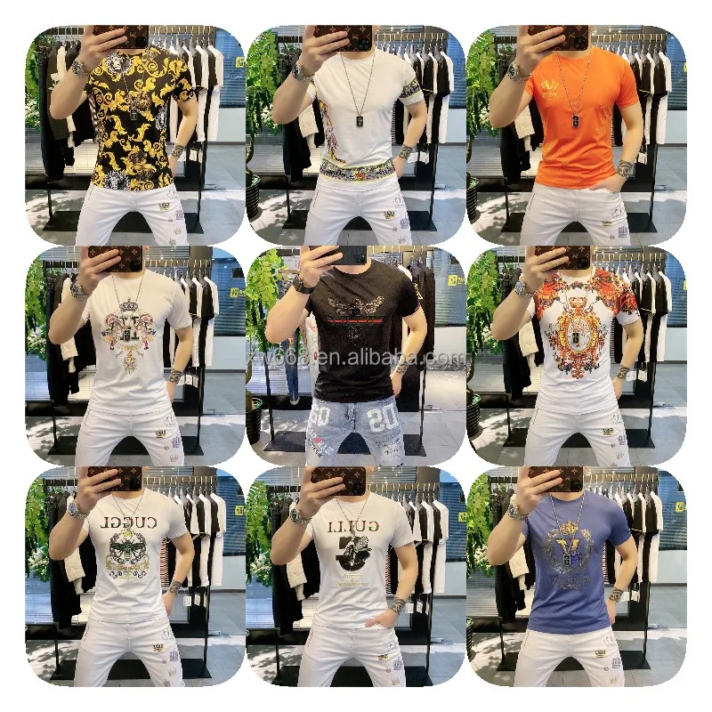 

2022 New factory surplus stock 100% cotton short sleeve men's T-shirt wholesale, Customized color