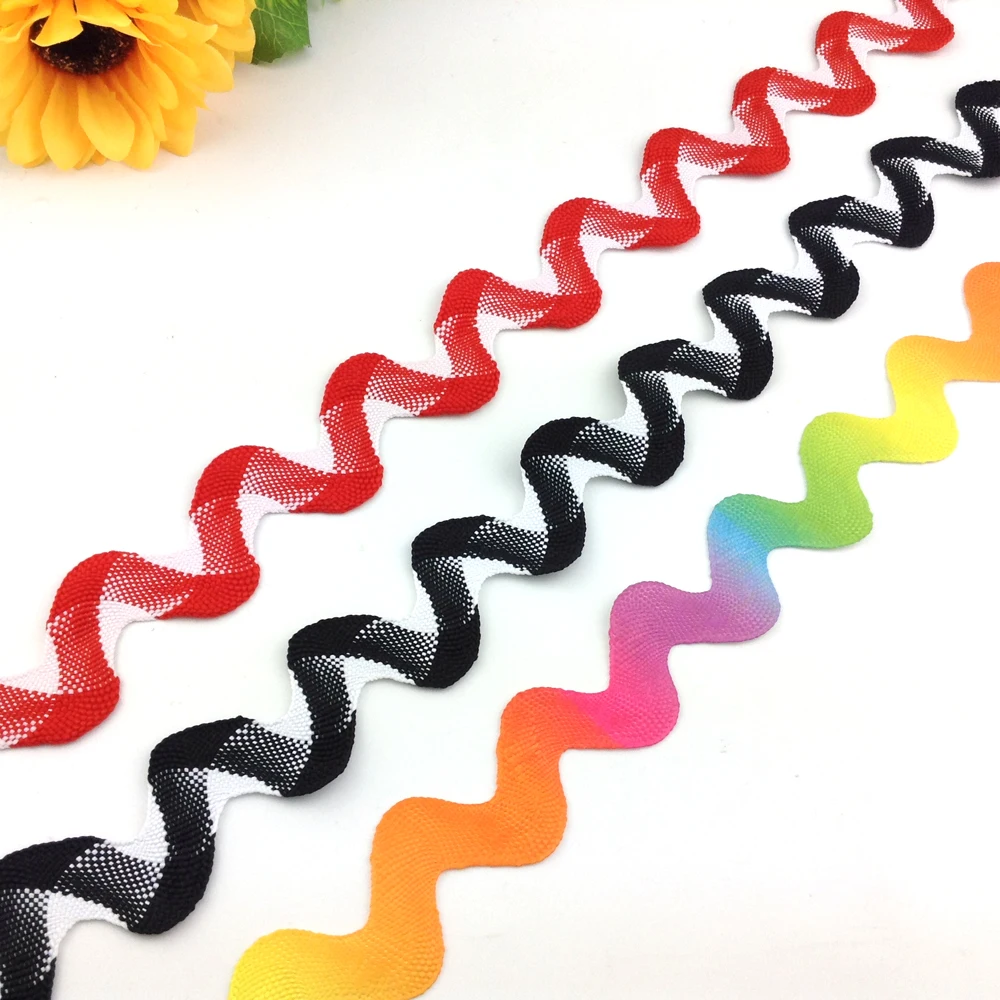 8mm Colorful Ric Rac Ribbon Tape Zig Zag Lace Trimming 31 Color