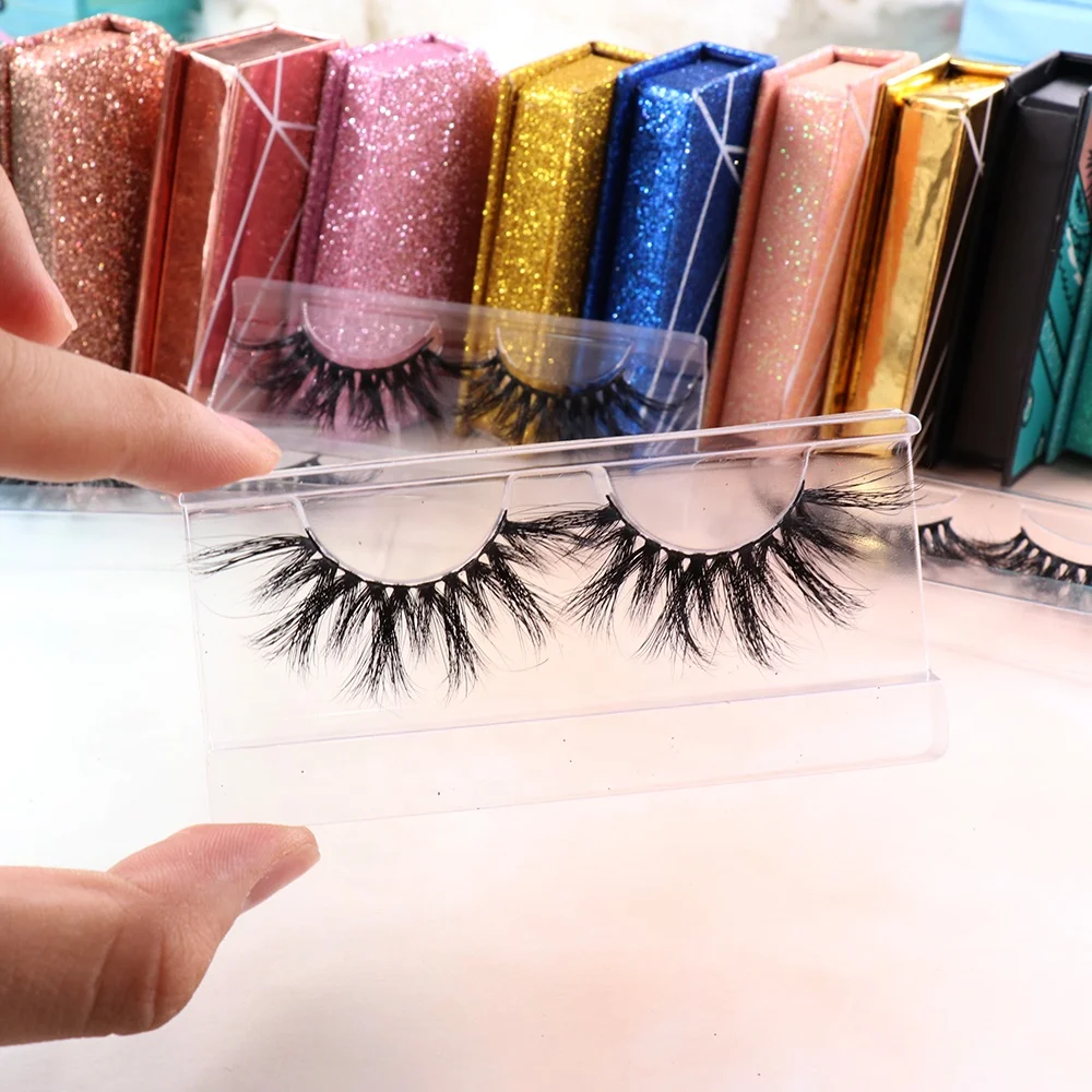 

Top sale wholesale super fluffy wispy self-adhesive natural 3d mink lahes eyelashes with custom boxes