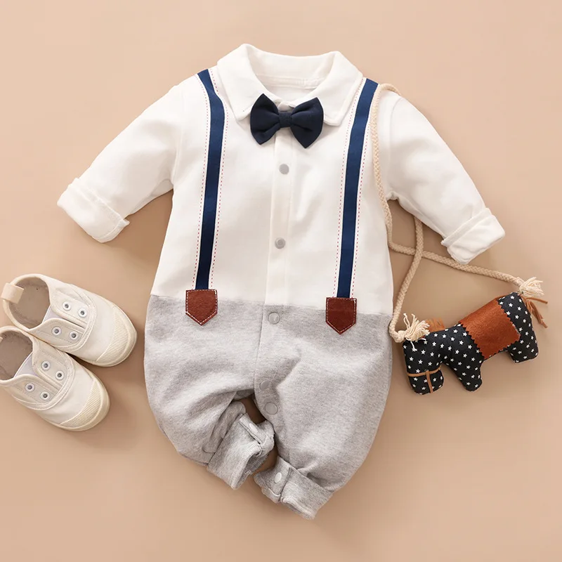 

b331ALTY363 spring newborn baby boys rompers kids clothing cotton casual children clothes jumpsuit