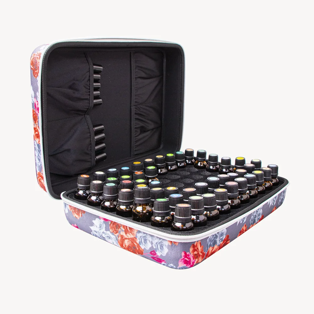 

Fumao 70 Essential Oils Carrying Case for 5ml, 10ml and 15ml Bottles Organizer Holds doTerra,Young Living and Endless Others, Black or custom