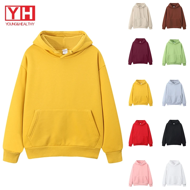 

Wholesale Winter New Design Casual Super Soft Mne's Plain Color Custom Logo Printing Hoodies