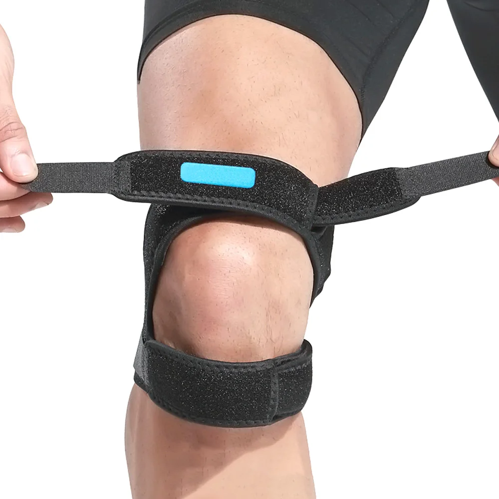 

Dual Patella Knee Strap Adjustable Neoprene Knee Brace Support for Knee Pain, Black