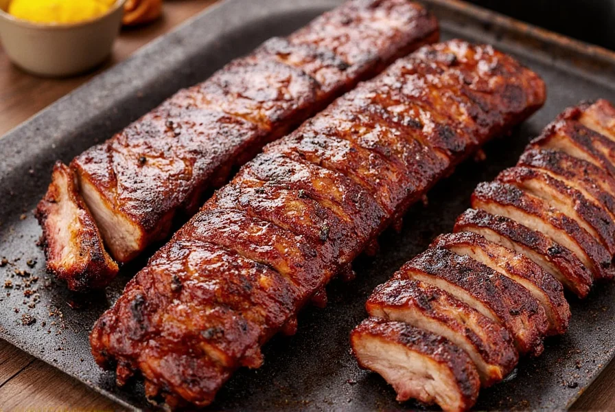 Trimming excess fat from ribs