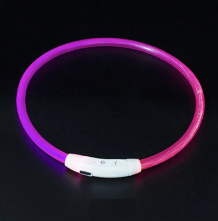 

Light Up Dog Collars USB Rechargeable Cuttable to Any Size 360 degree High Visibility Safety Led Dog Collar