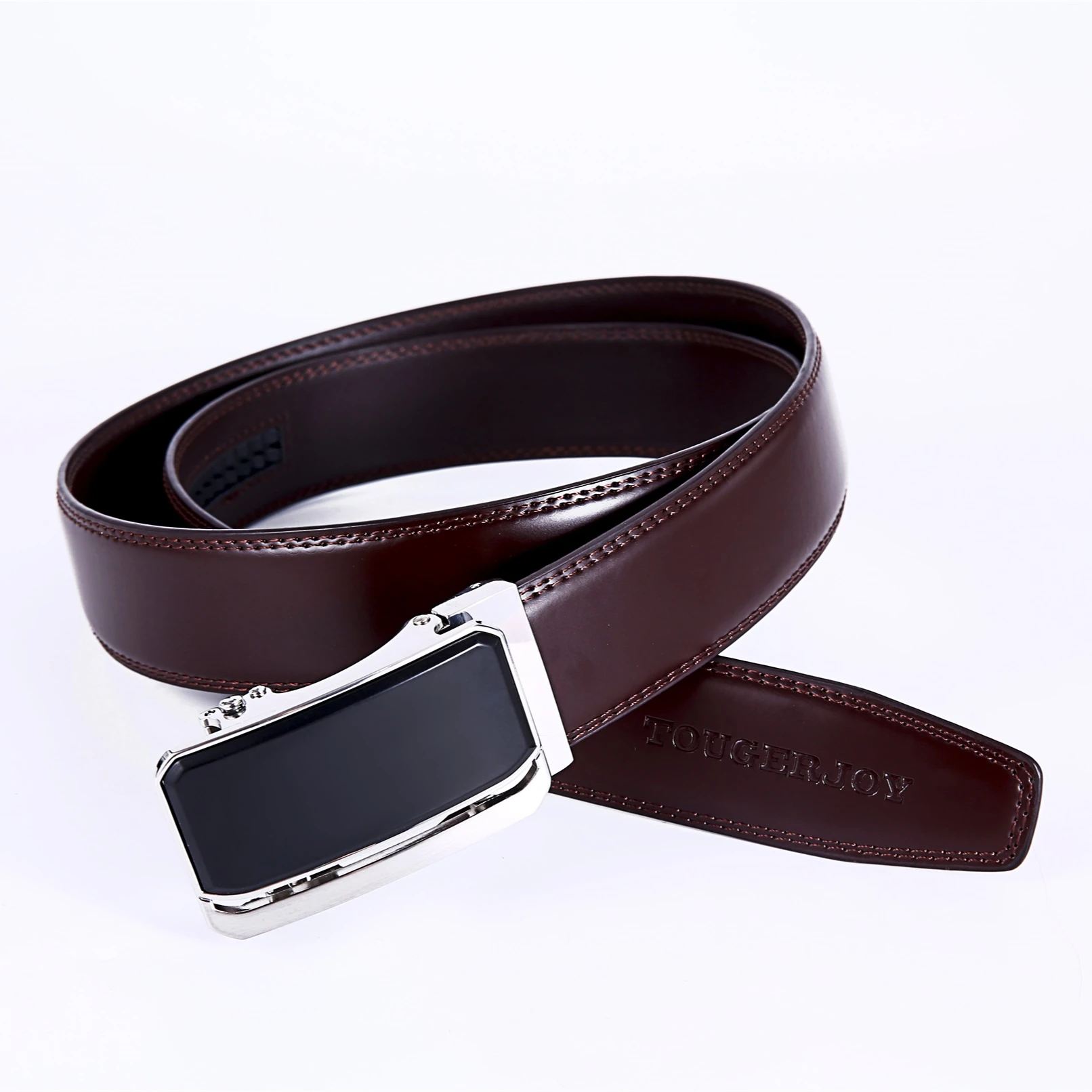 

Luxury men belt metal automatic buckle business multi-scenarios leather men belt, Shown